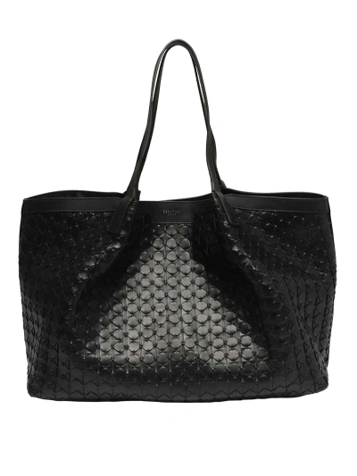 Serapian Secret Mosaico Tote Bag In Black
