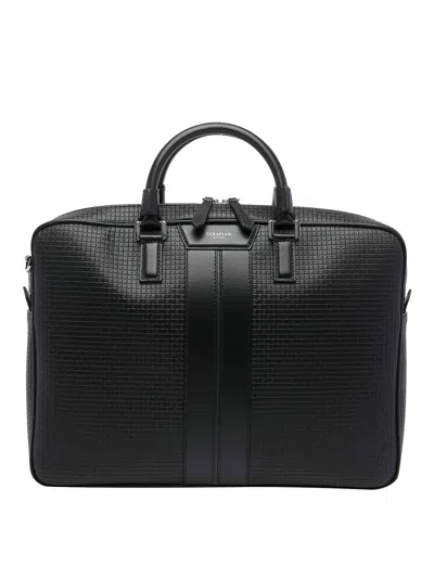 Serapian Stepan Slim Briefcase In Black