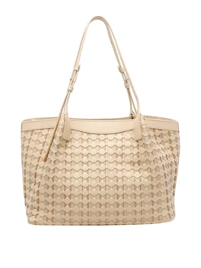 Serapian Small Secret Mosaico Tote Bag In Sand