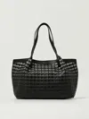 Serapian Small Secret Mosaico Leather Tote Bag In Black