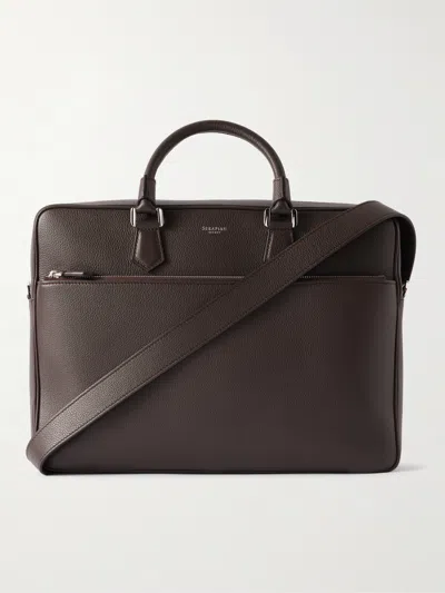 Serapian Full-grain Leather Briefcase In Brown