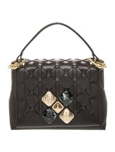 Pre-owned Serapian Leather Top Handle Bag In Black