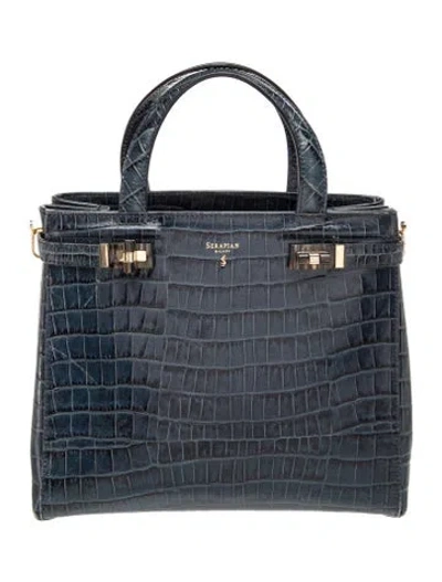 Pre-owned Serapian Leather Top Handle Bag In Grey