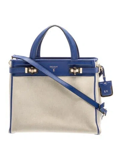 Pre-owned Serapian Leather Top Handle Bag In Neutrals