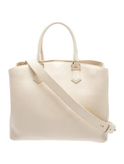 Pre-owned Serapian Leather Top Handle Bag In Neutrals