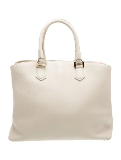 Pre-owned Serapian Leather Top Handle Bag In Neutrals
