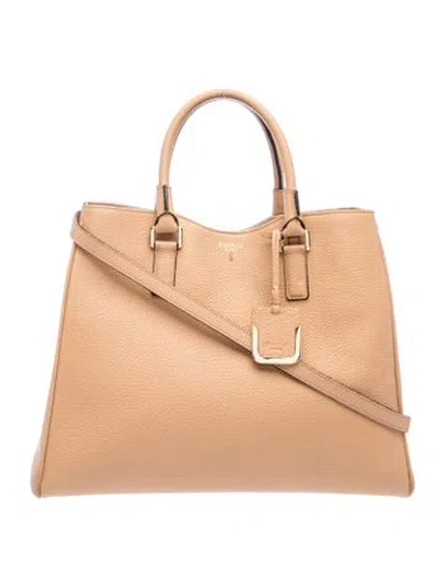 Pre-owned Serapian Leather Top Handle Bag In Neutrals