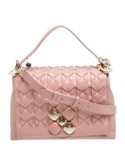 Pre-owned Serapian Leather Top Handle Bag In Pink