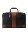 Serapian Leather-trim Canvas Holdall In Black