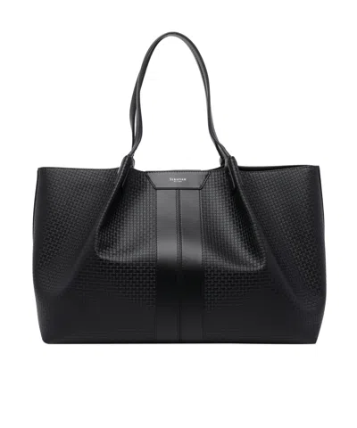 Serapian Logo Handbag In Black