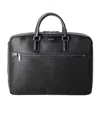 Serapian Logo-monogram Leather Laptop Bag In Black