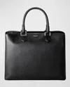 Serapian Luna Leather Top-handle Bag In Black