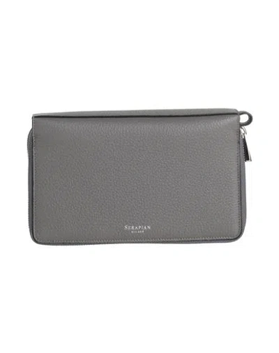 Serapian Man Handbag Lead Size - Calfskin In Grey