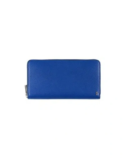 Serapian Man Wallet Blue Size - Soft Leather