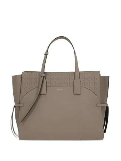 Serapian Medium Maro Leather Tote Bag In Gray