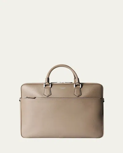 Serapian Men's Cachemire Leather Slim Briefcase In Slim Briefcase Cachemire