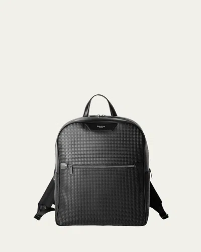 Serapian Men's Stepan And Leather Backpack In Black