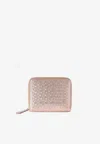 Serapian Mini Metallic Mosaico Leather Zip-around Wallet