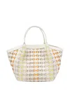 Serapian Mini Mosaico Secret Tote Bag In Weiss