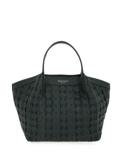 Serapian Mini Mosaico Tote Bag In Gray