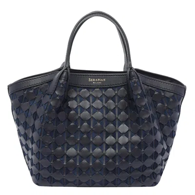 Serapian Mini Secret Mosaico Handbag In Blue