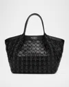 Serapian Mini Secret Mosaico Leather Microchain Tote Bag In Black