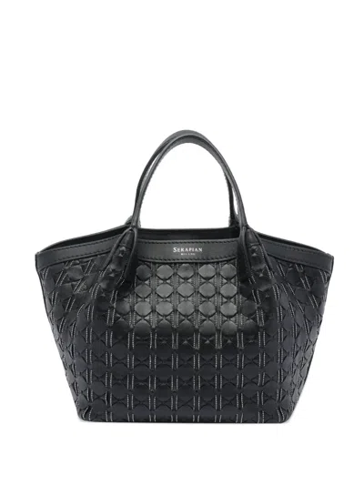 Serapian Mini Secret Tote Bag In Black