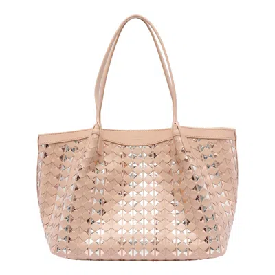 Serapian Mosaic And Elaphe Small Secret Tote Bag In Pink