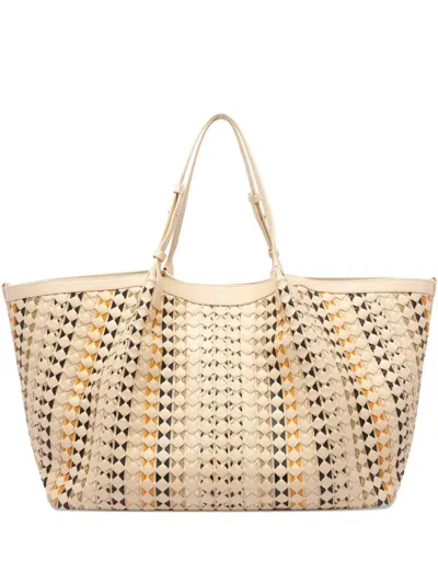 Serapian Mosaico Secret Tote Bag In Neutrals