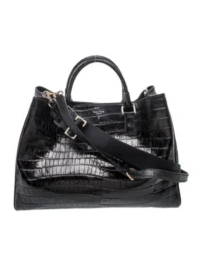 Pre-owned Serapian Patent Leather Meline Medium In Black