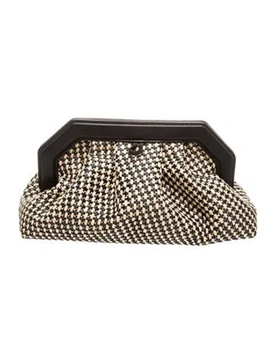 Pre-owned Serapian Raffia Clutch In Neutrals