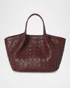 Serapian Secret Mini Mosaic Leather Top-handle Bag In Brown
