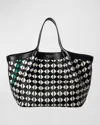 Serapian Secret Mini Mosaic Leather Tote Bag In Black