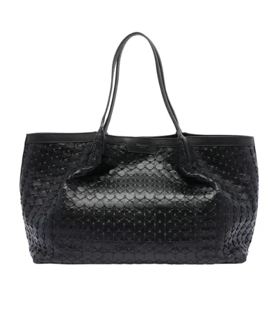 Serapian Secret Mosaic Tote Bag In Black