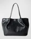 Serapian Secret Small Mosaic Leather Tote Bag In Black