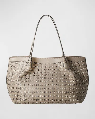 Serapian Secret Small Mosaic Python Tote Bag In Sahara Roccia