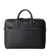 Serapian Slim Cachimere Leather Briefcase In Black