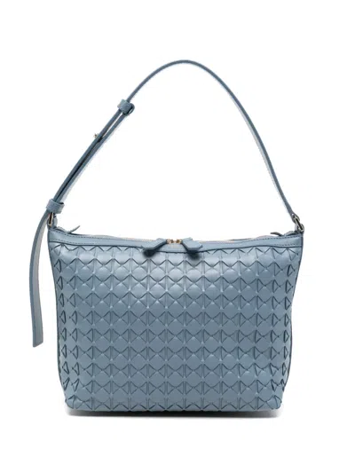 Serapian Small Ani Mosaico Shoulder Bag In Blue