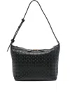 Serapian Small Mosaico Zip Shoulder Bag In Black