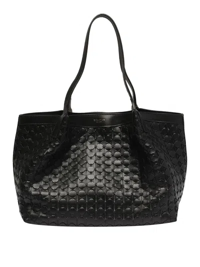 Serapian Small Secret Mosaico Tote Bag In Black