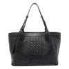 Serapian Secret Small Mosaic Leather Tote Bag In Black