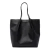 Serapian Medium Vertical Secret Monogram-embossed Tote Bag In Black