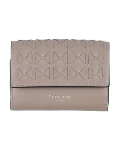 Serapian Woman Cardholder Taupe Size - Leather