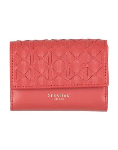 Serapian Woman Cardholder Tomato Red Size - Leather