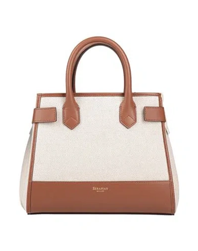 Serapian Woman Handbag Ivory Size - Leather, Textile Fibers In White
