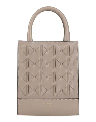 Serapian Woman Handbag Taupe Size - Leather In Grey