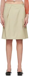 Serapis Beige Jewel Rudder Midi Skirt In Beige