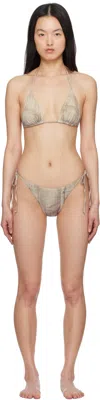Serapis Beige Piraeustruck Tarp Bikini In Print