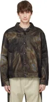 Serapis Black & Beige Golden Hour Jacket In Print