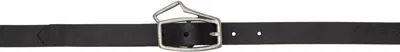 Serapis Black Leather Belt